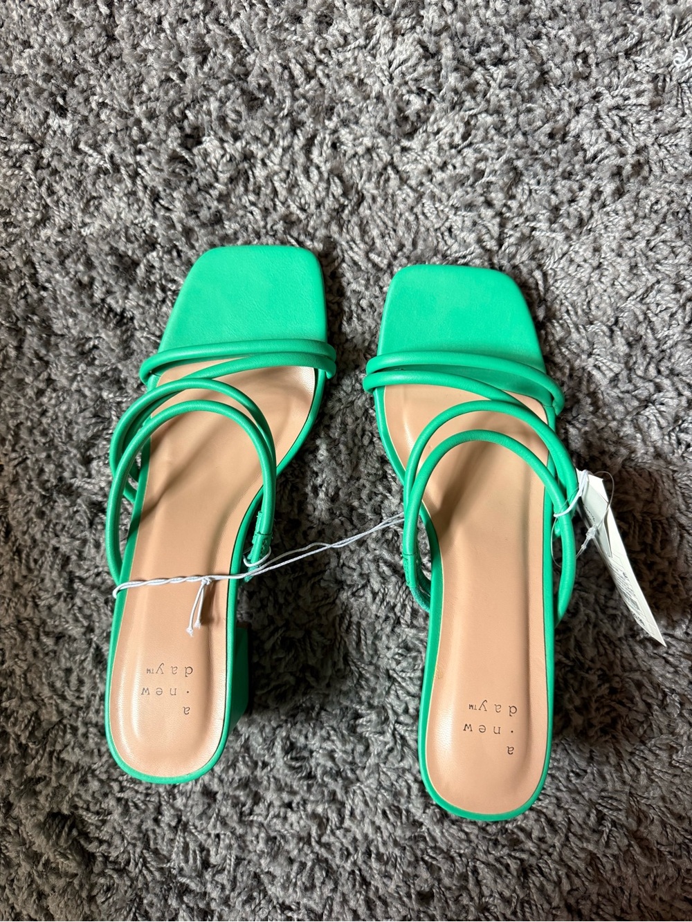 Strappy Square-Toe Heels